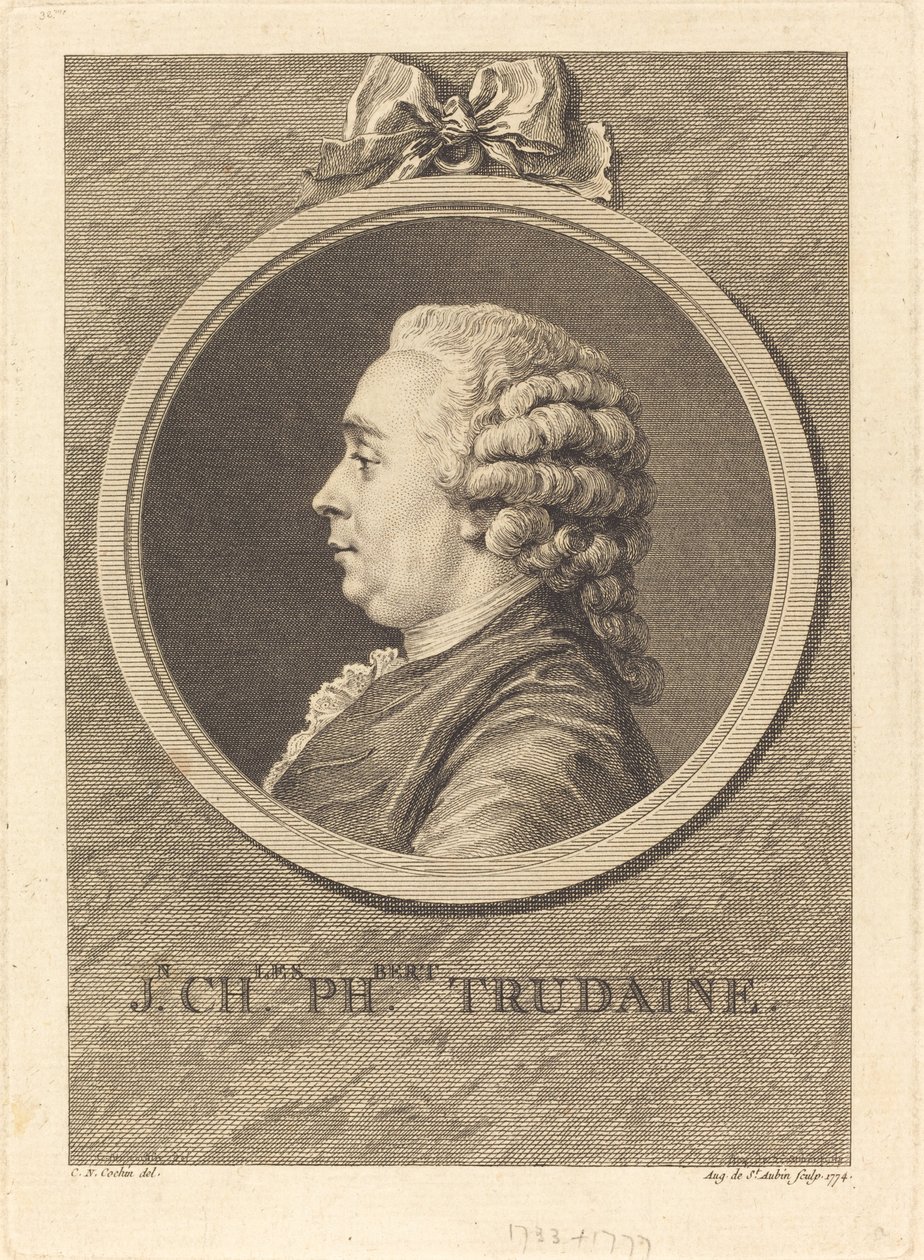 Jean-Charles-Philibert Trudaine tekijältä Augustin de Saint Aubin after Charles Nicolas Cochin II