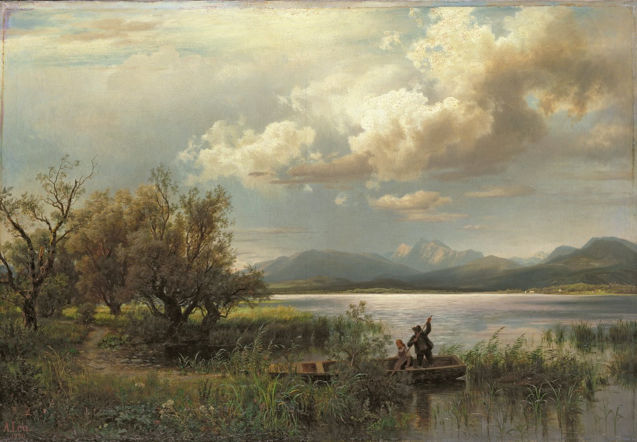 Bayernin maisema, 1856 tekijältä August Wilhelm Leu