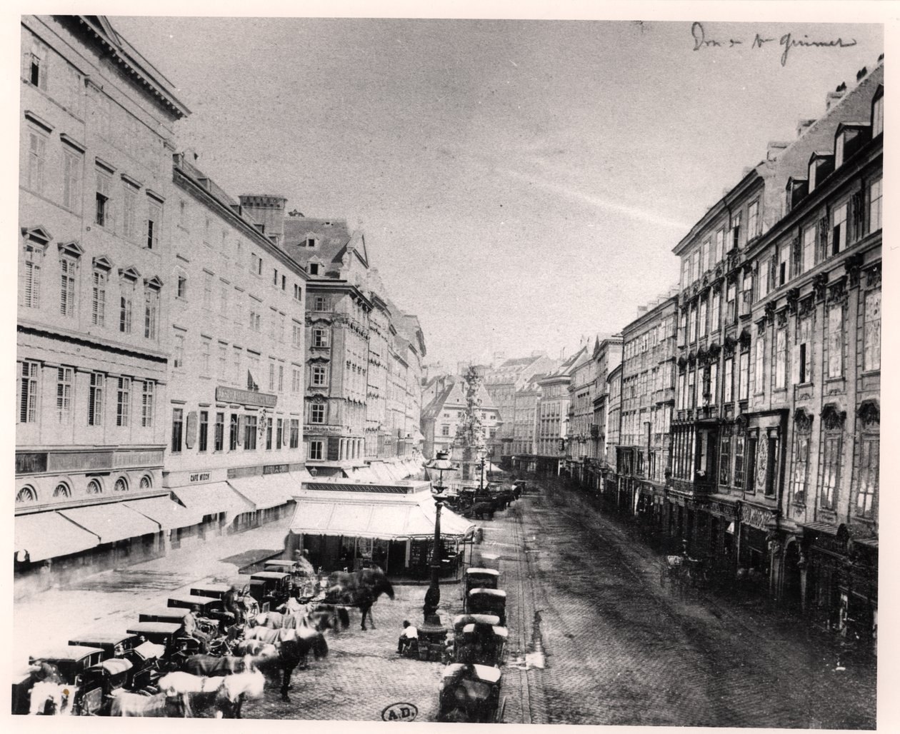 Näkymä Grabenille, Wien, n. 1860-80 tekijältä Austrian Photographer