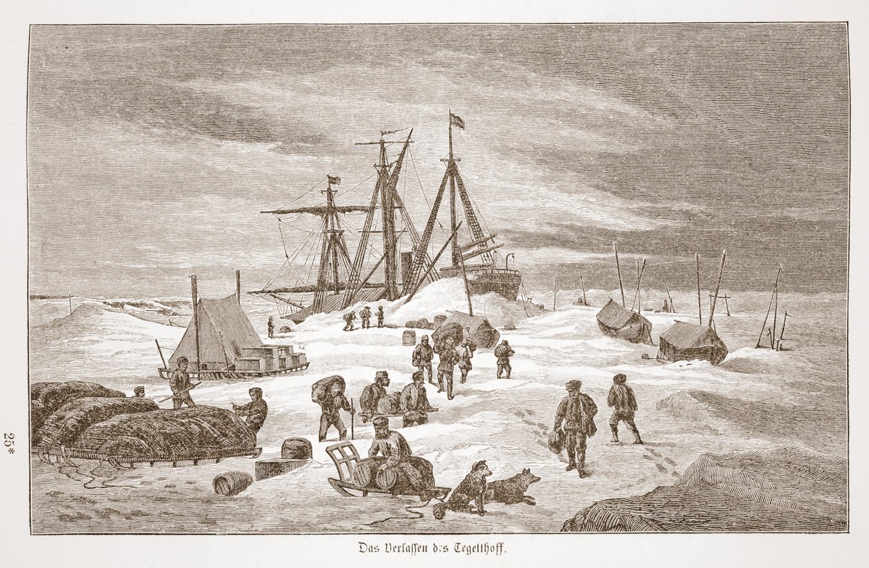 Poistuminen Tegetthoffista, 1876 tekijältä Austrian School
