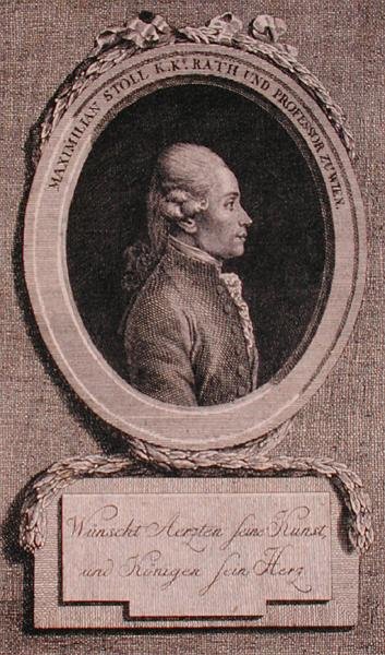 Maximilian Stollin (1742-87) muotokuva (kaiverrus) tekijältä Austrian School