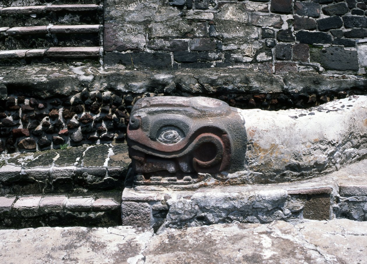 Snake on Templo Mayor, Late Post Classic -kausi (kivi ja stukko) tekijältä Aztec