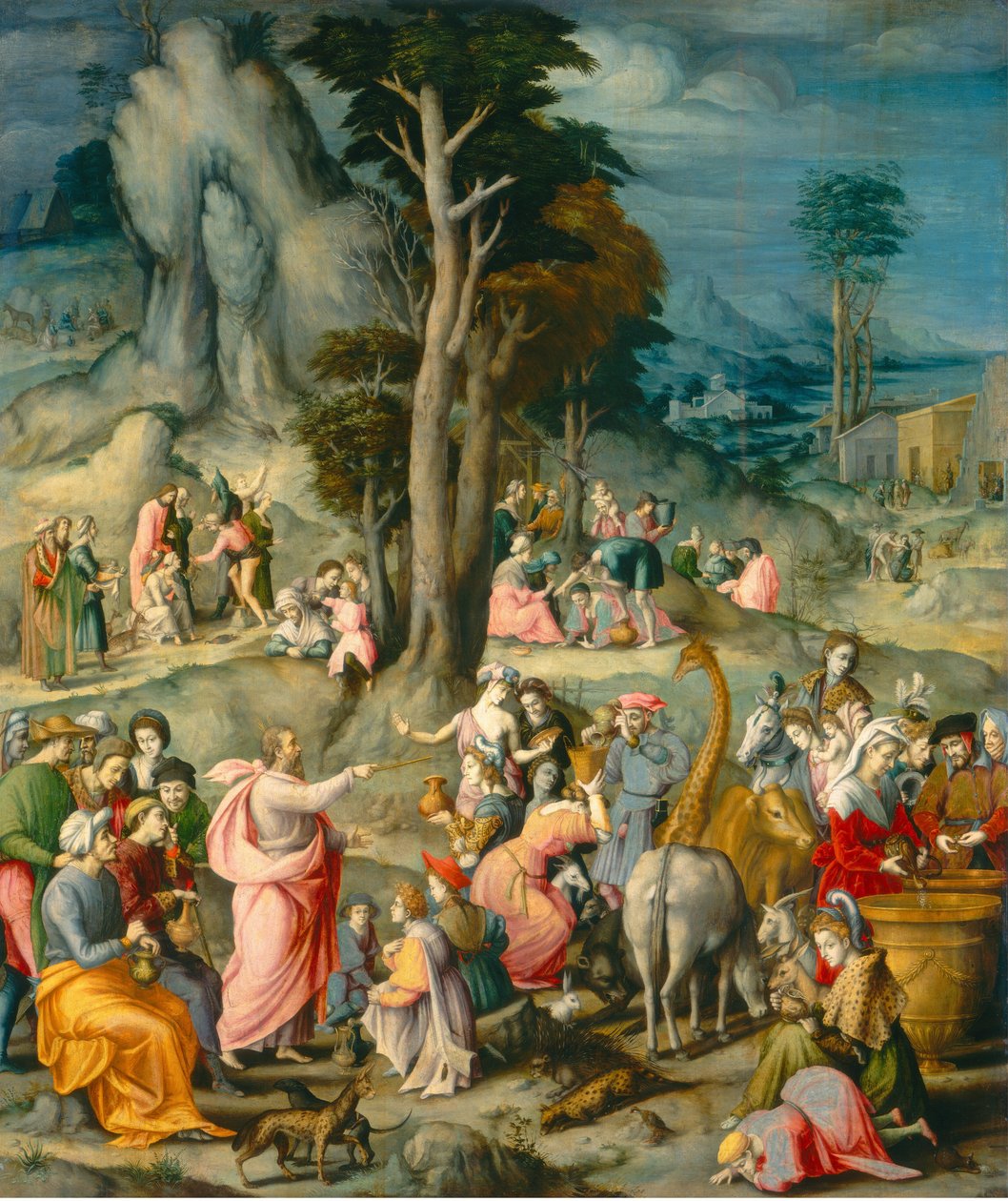 Mannan kokoontuminen, 15401555. tekijältä Bacchiacca