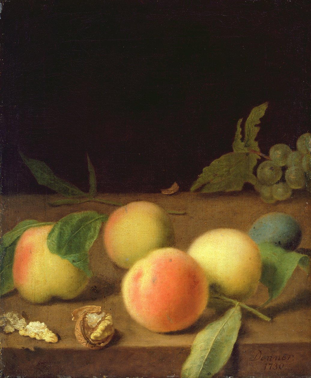 Hedelmäasetelma, 1730 tekijältä Balthasar Denner