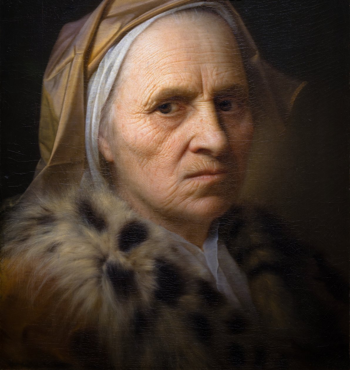 Vanha nainen (yksityiskohta) tekijältä Balthasar Denner