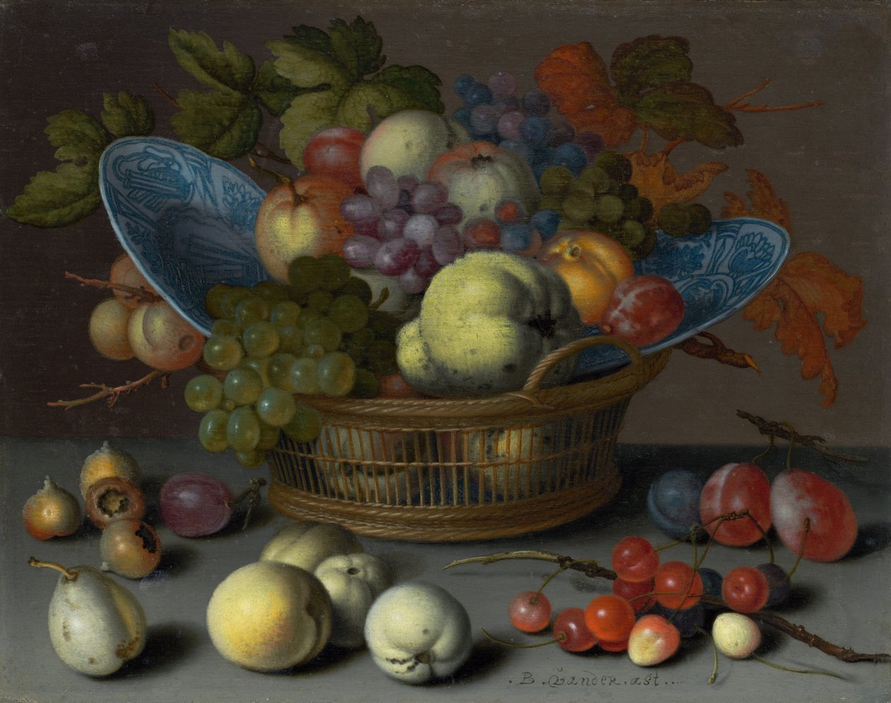 Hedelmäkori, c. 1622. tekijältä Balthasar van der Ast