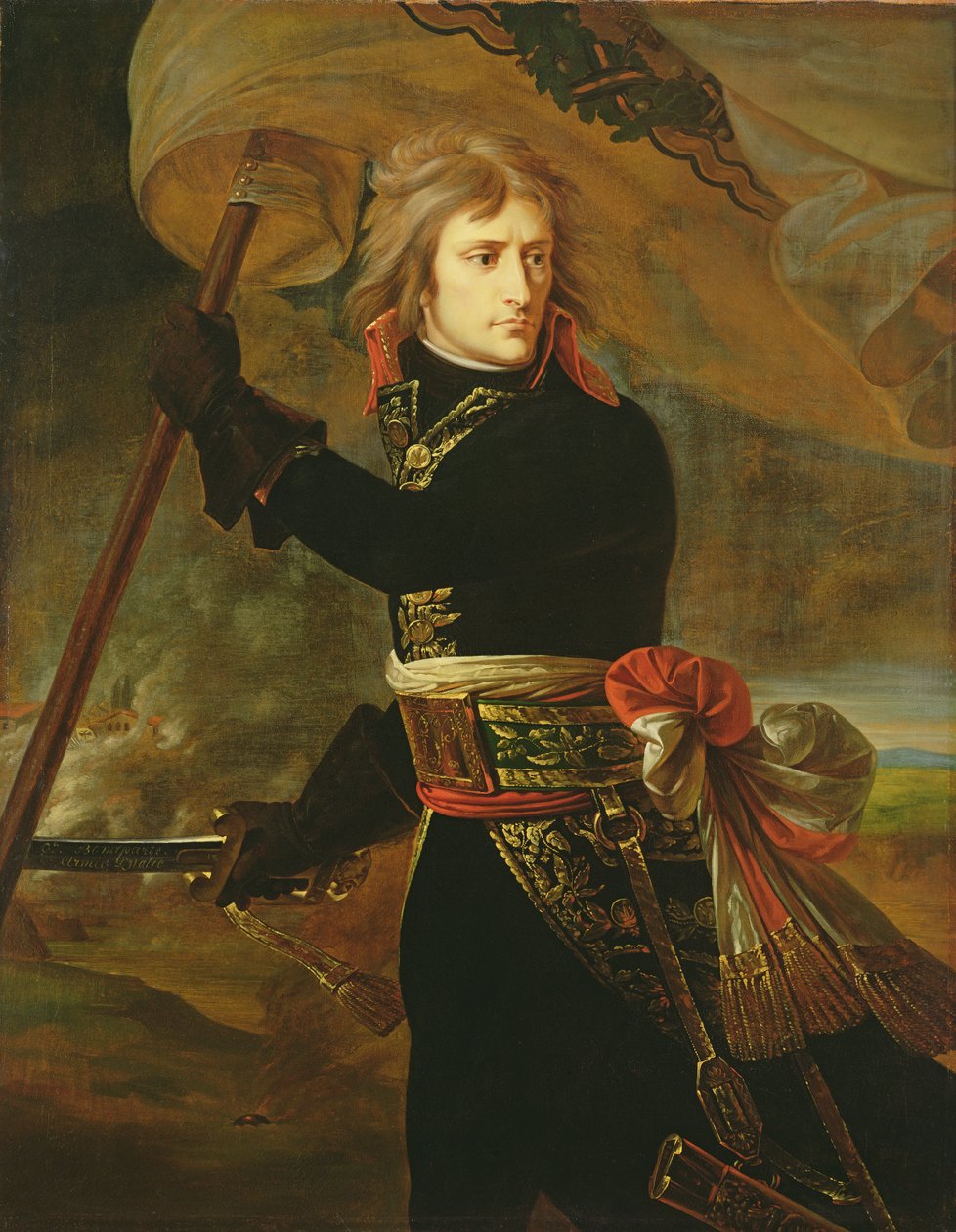 Napoleon I (1769-1821) Arcolen sillalla tekijältä Antoine Jean Gros