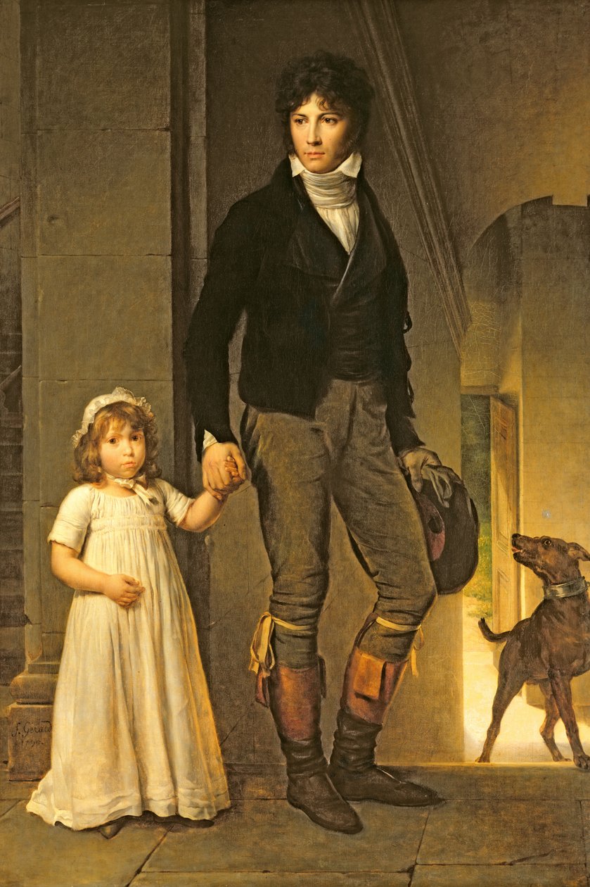 Jean-Baptiste Isabey (1767-1855) ja hänen tyttärensä Alexandrine (1791-1871), 1795 tekijältä Baron François Pascal Simon Gérard