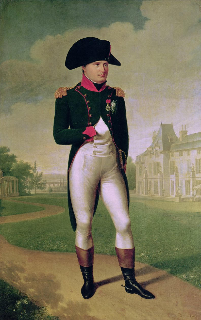 Napoleon I (1769-1821) Chateau de Malmaisonin edessä, 1804 tekijältä Baron François Pascal Simon Gérard