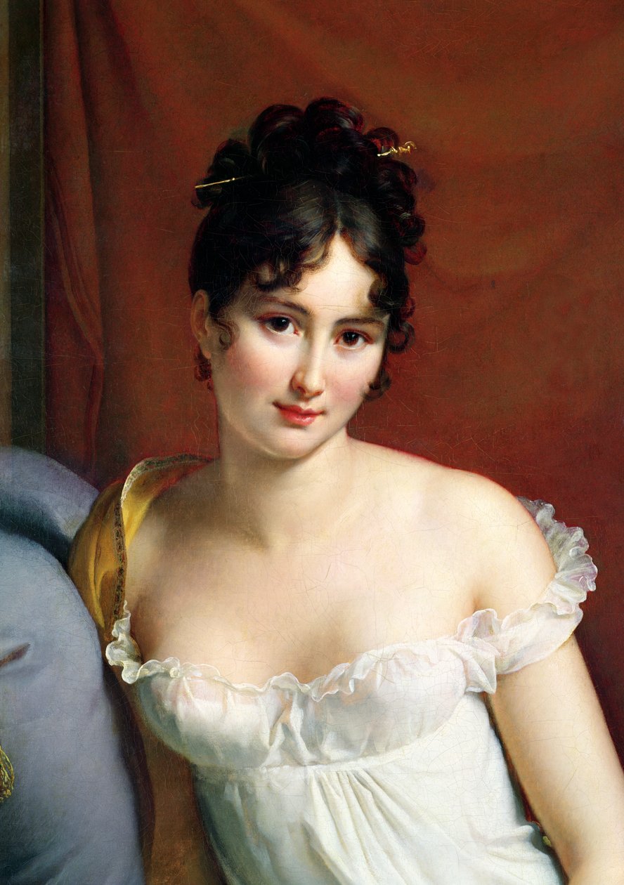Muotokuva Madame Recamierista (1777-1849) (yksityiskohta kuvasta 2292) tekijältä Baron François Pascal Simon Gérard