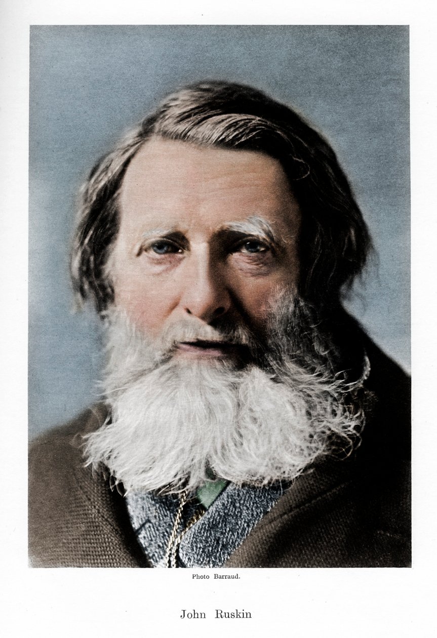 John Ruskin, englantilainen kriitikko, runoilija ja taiteilija, 1880-luku tekijältä Barraud
