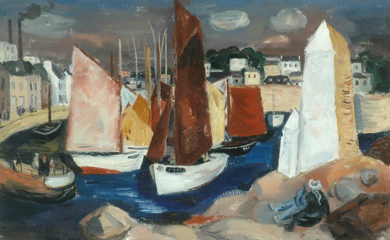 Concarneau Harbour (öljy kankaalle) tekijältä Barry Craig