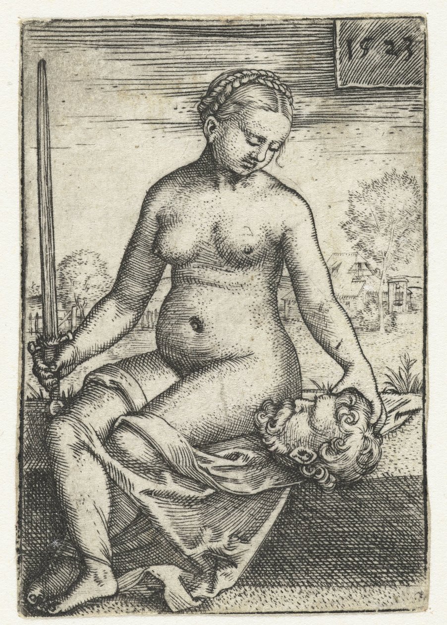 Judith Holofernesin pään ja miekan kanssa tekijältä Barthel Beham