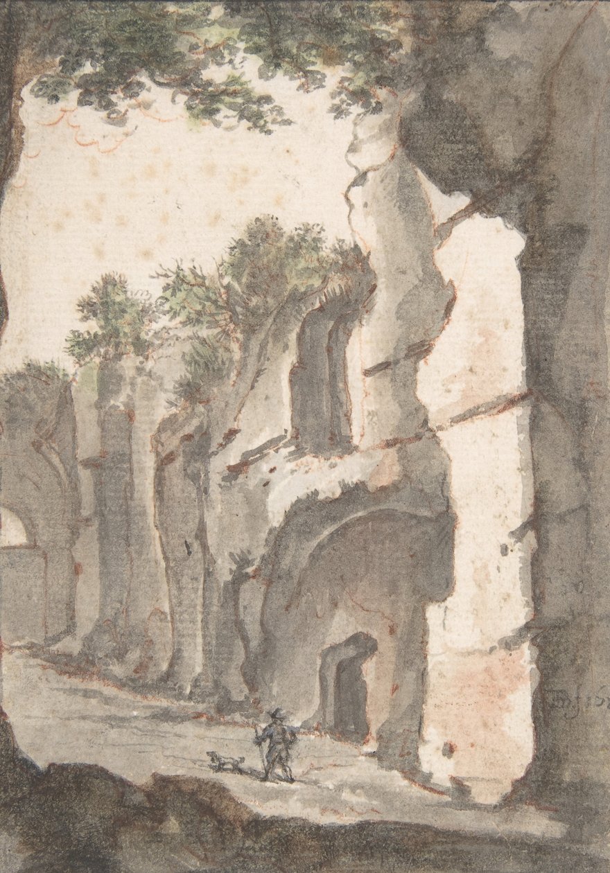 Roman View, 1600-luvun alku. tekijältä Bartholomeus Breenbergh