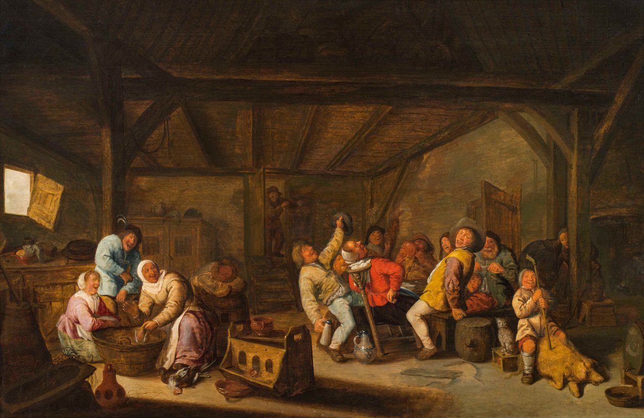 Kahdestoista yö, 1600-luku tekijältä Bartholomeus Molenaer