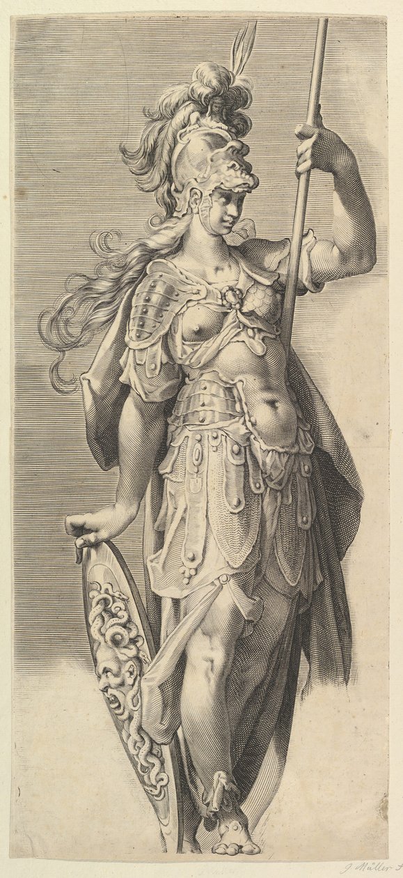 Minerva, n. 1632 tekijältä Bartholomeus Spranger