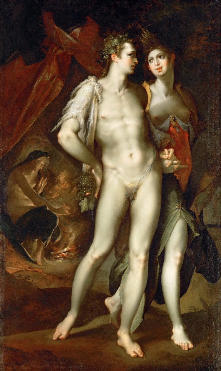 Sine Cerere ja Baccho friget Venus tekijältä Bartholomaeus Spranger