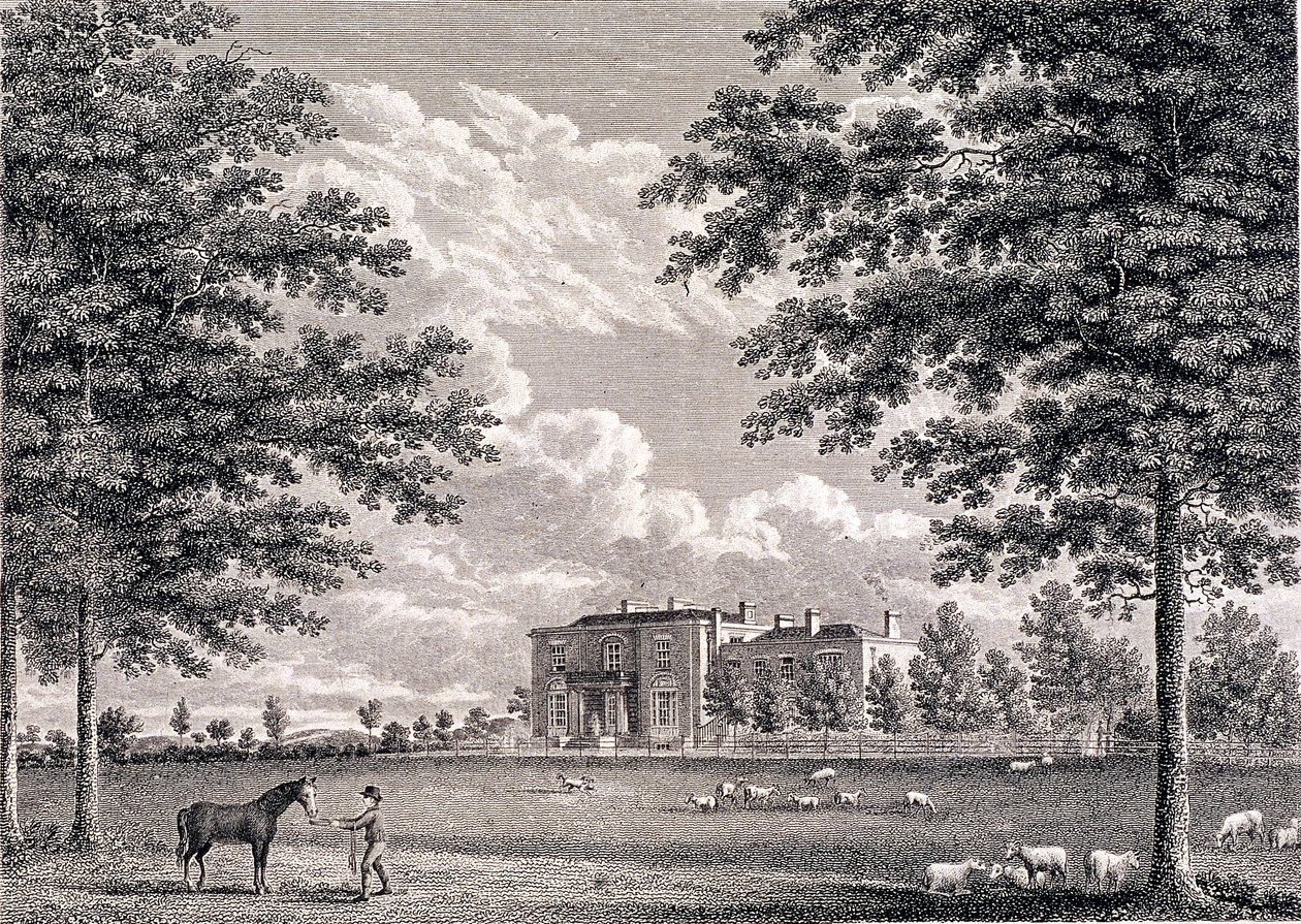 Brockwell Hall, Herne Hill, Lambeth, Lontoo, 1820 tekijältä Bartholomew Howlett