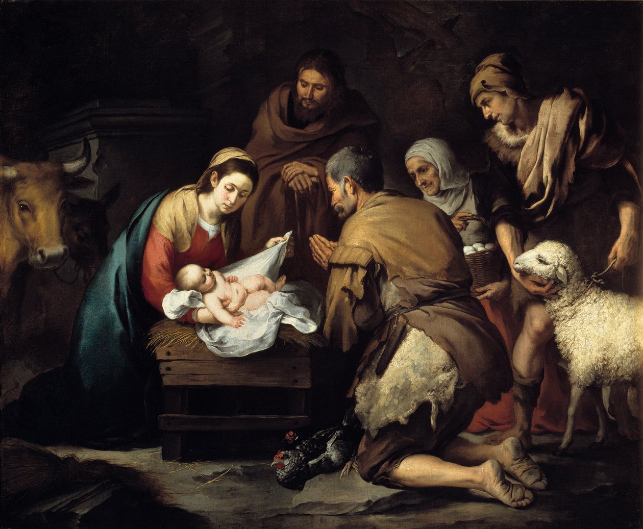 Adoración de los pastores tekijältä Bartolomé Esteban Murillo