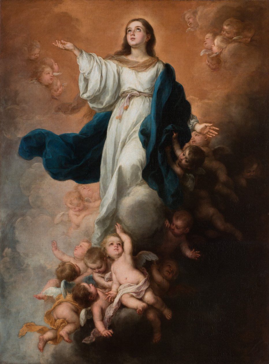 Neitsyt Marian taivaaseenastuminen tekijältä Bartolomé Esteban Murillo