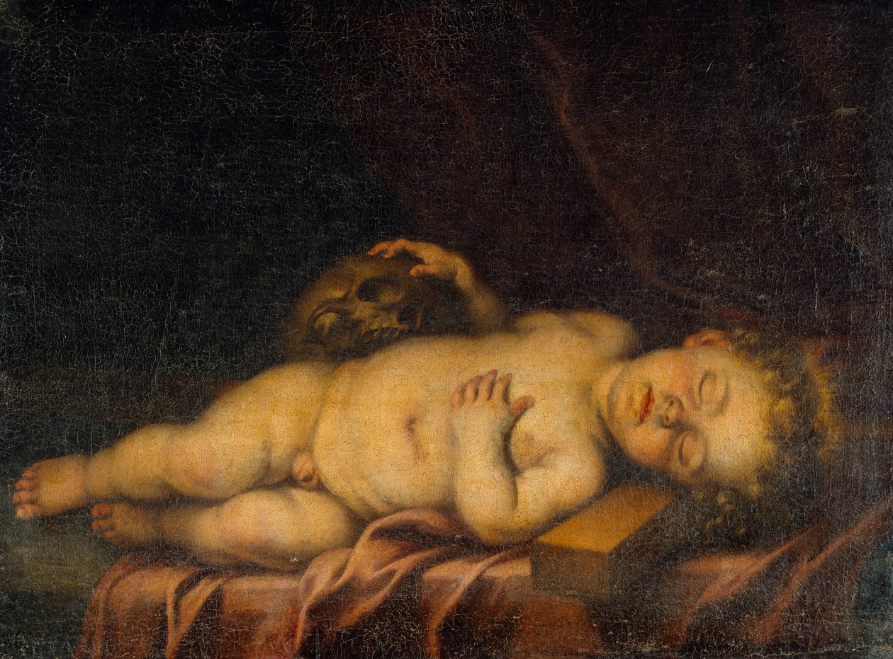 Kristus-lapsi nukkuu ristillä tekijältä Bartolomé Esteban Murillo