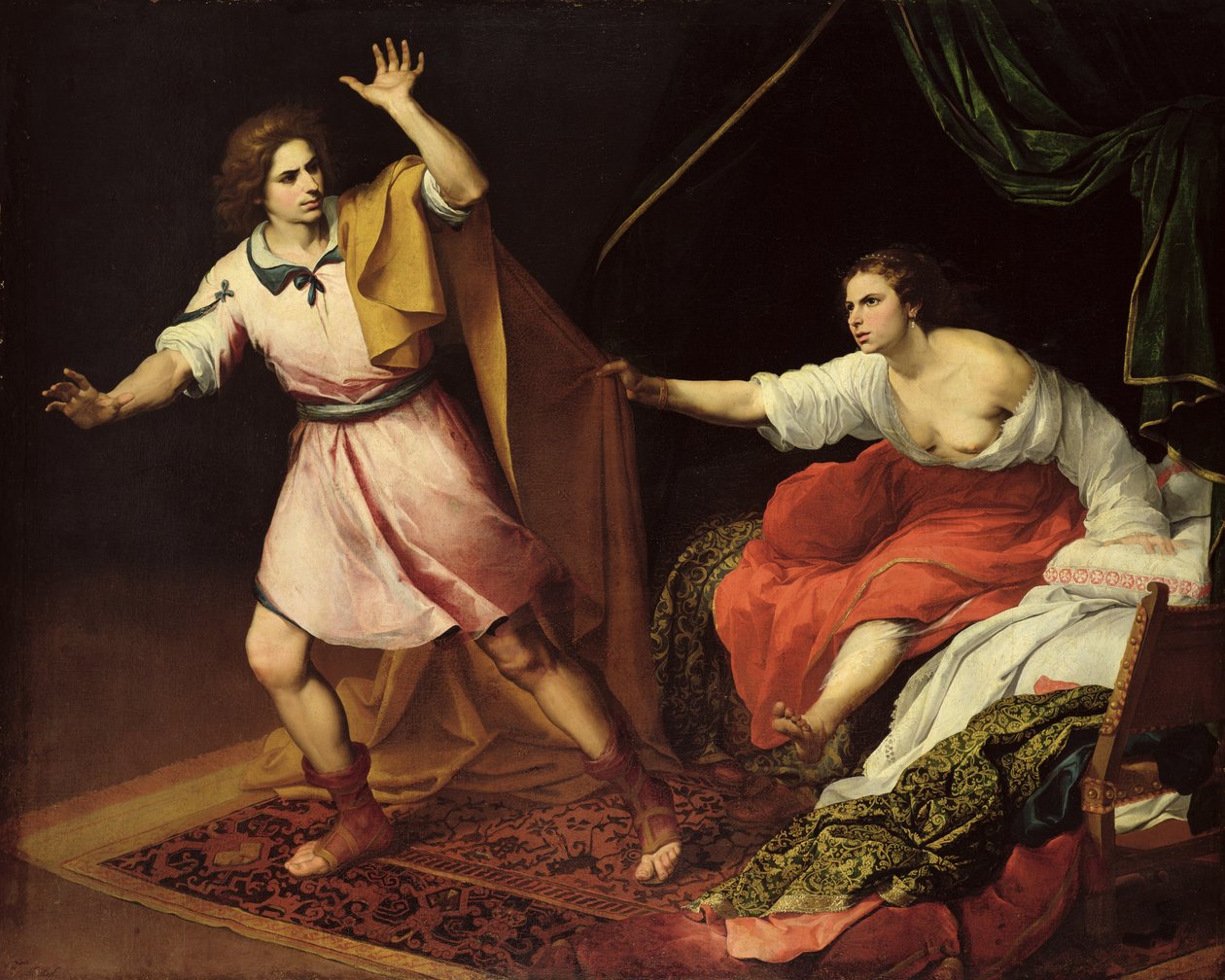 Joosefin ja Potifarin vaimo tekijältä Bartolomé Esteban Murillo