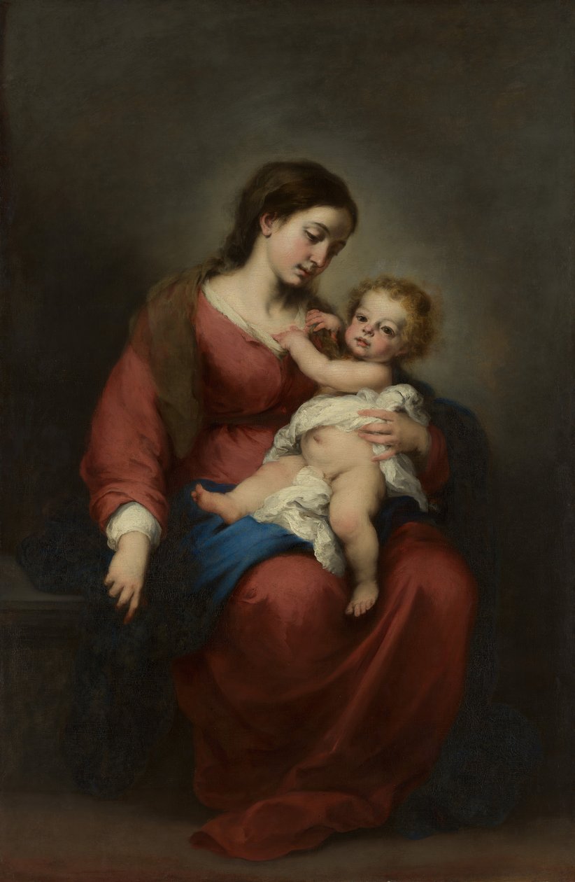 Neitsyt ja lapsi, n. 1670-72. tekijältä Bartolomé Esteban Murillo