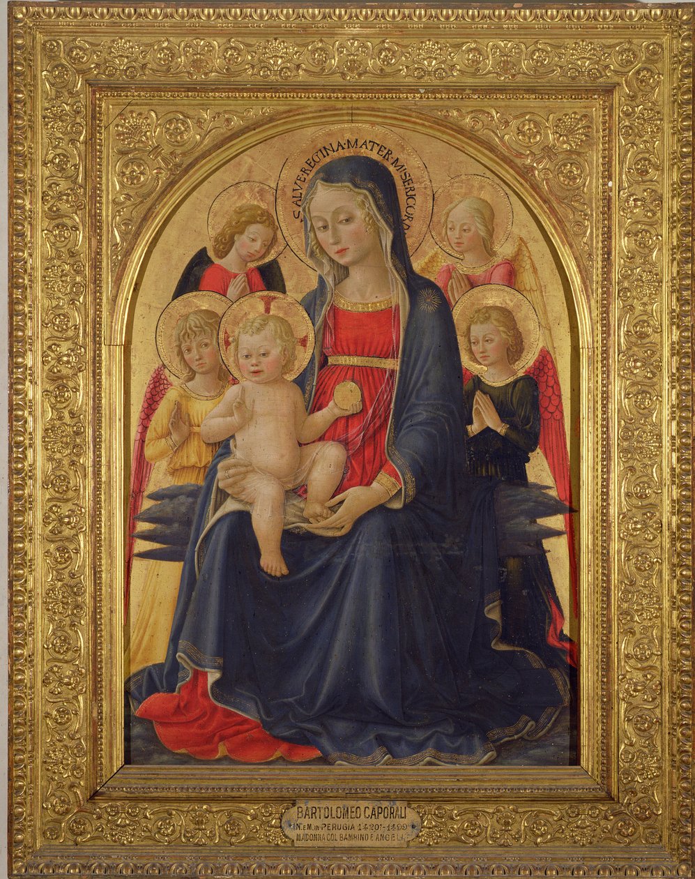 Madonna ja lapsi enkelien kanssa, n. 1467 tekijältä Bartolomeo Caporali