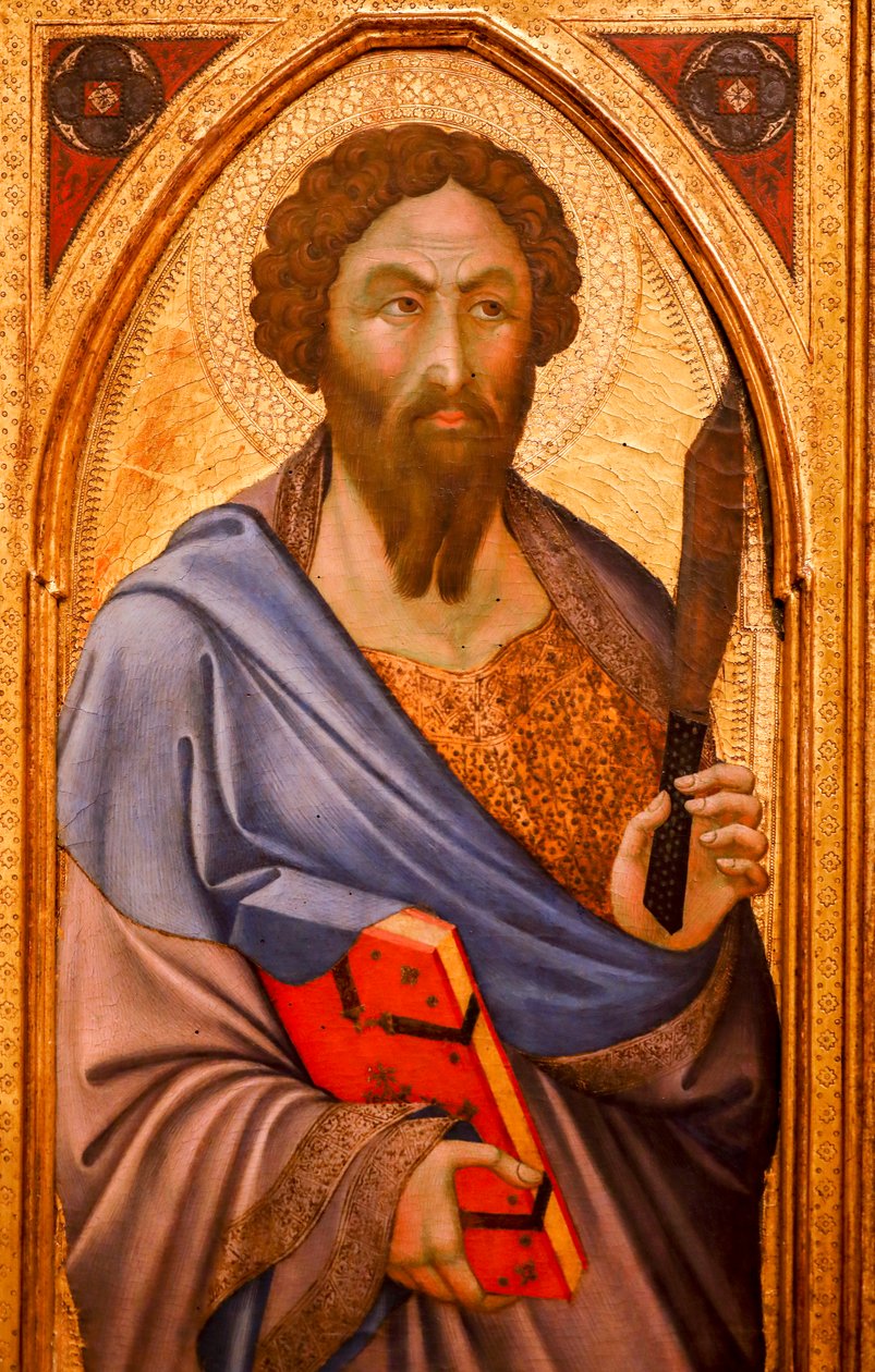 Pyhä Bartolomeus. 1300-luku (Tempera on Wood) tekijältä Bartolomeo Barini