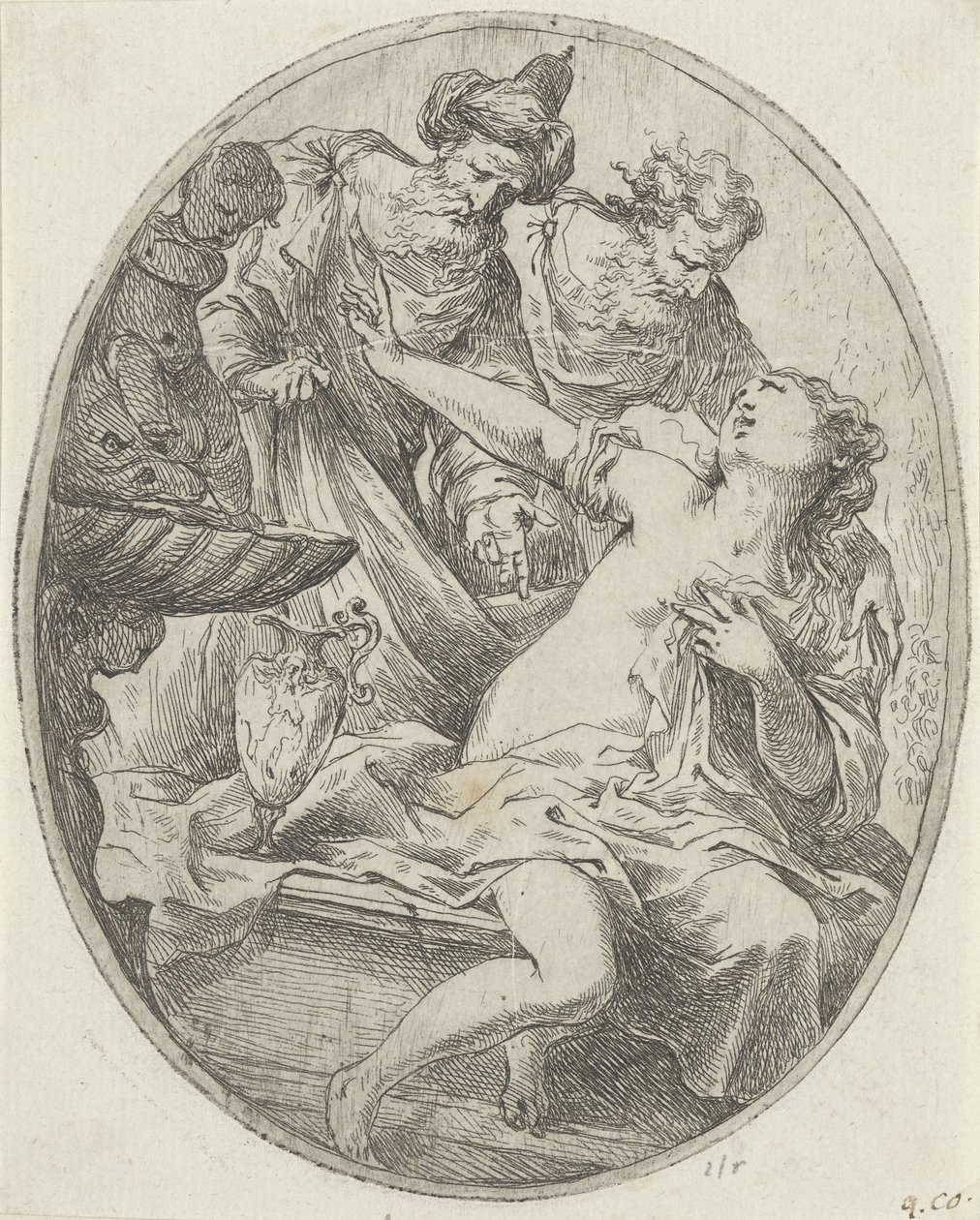 Susanna ja vanhimmat tekijältä Bartolomeo Biscaino