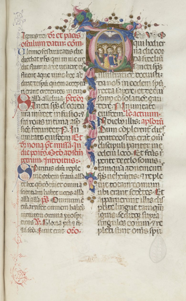 Missale: Fol. 214: Helluntai, 1469. tekijältä Bartolomeo Caporali