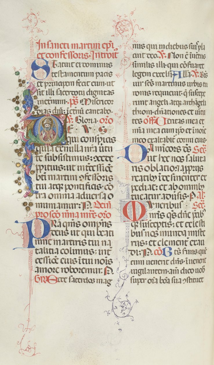 Missale: Fol. 324v: Saint Martin, 1469. tekijältä Bartolomeo Caporali