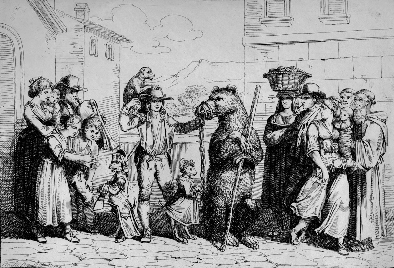 Karhupallo, 1815. tekijältä Bartolomeo Pinelli
