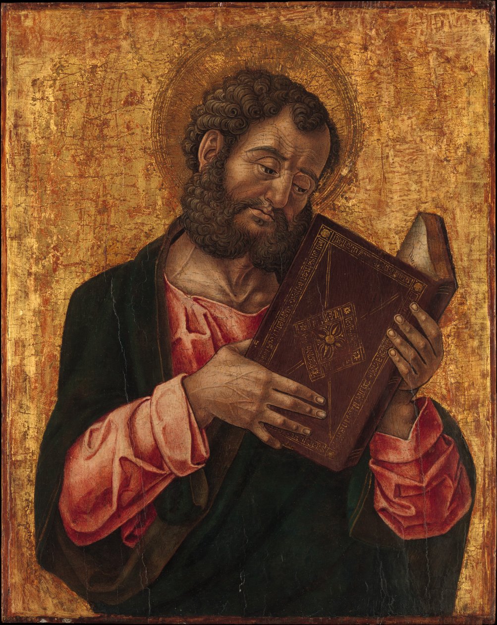 Pyhän Markuksen lukeminen, n. 1470. tekijältä Bartolomeo Vivarini