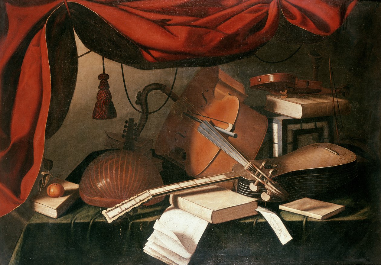 Musikaali asetelma tekijältä Bartolommeo Bettera