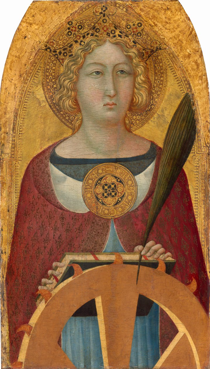 Pyhä Katariina Aleksandrialainen, n. 13351340. tekijältä Bartolommeo Bulgarini