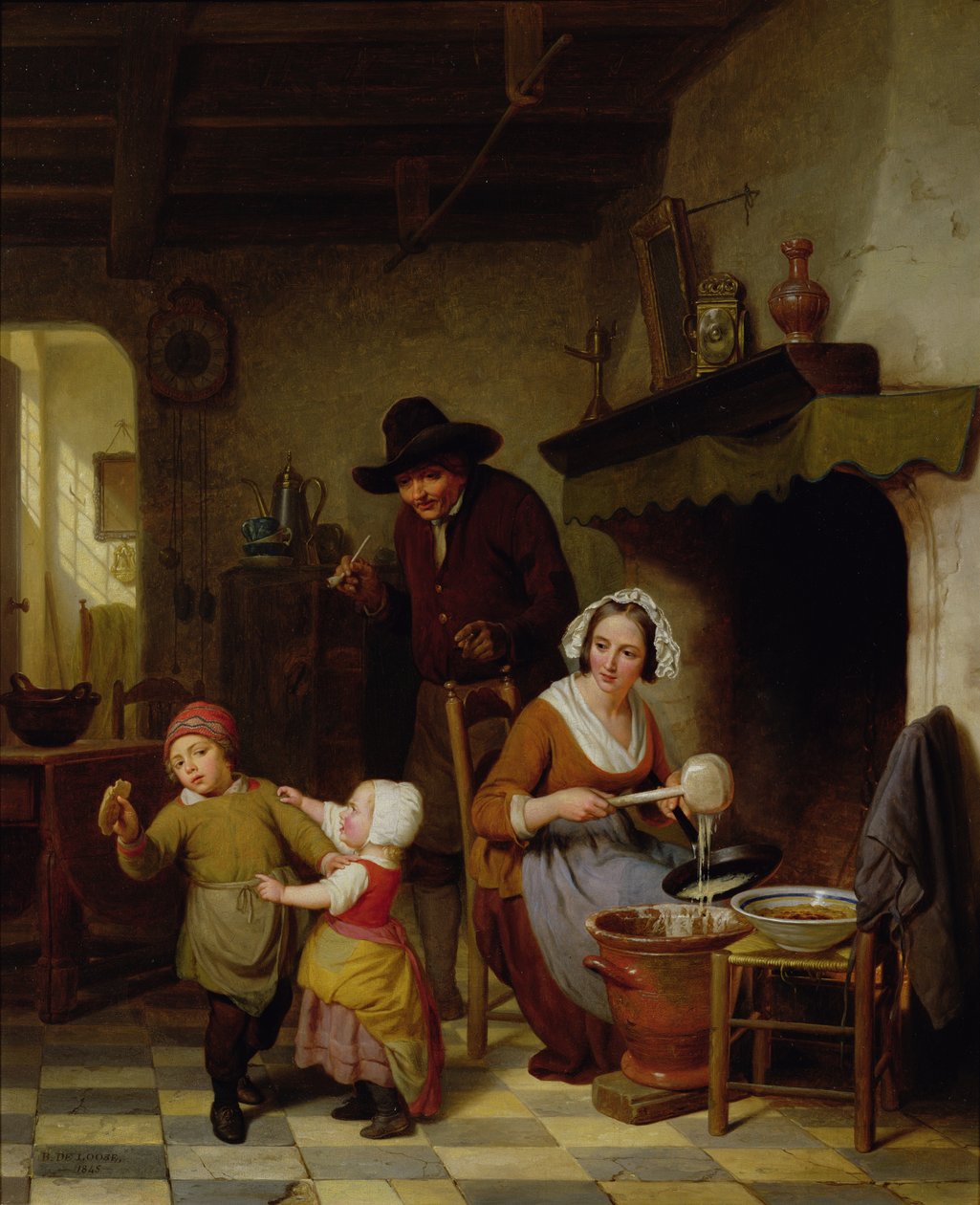 Pannukakkupäivä, 1845 tekijältä Basile de Loose