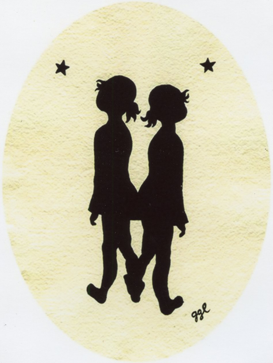 Twin Stars, 2009, muste paperille tekijältä Bella Larsson