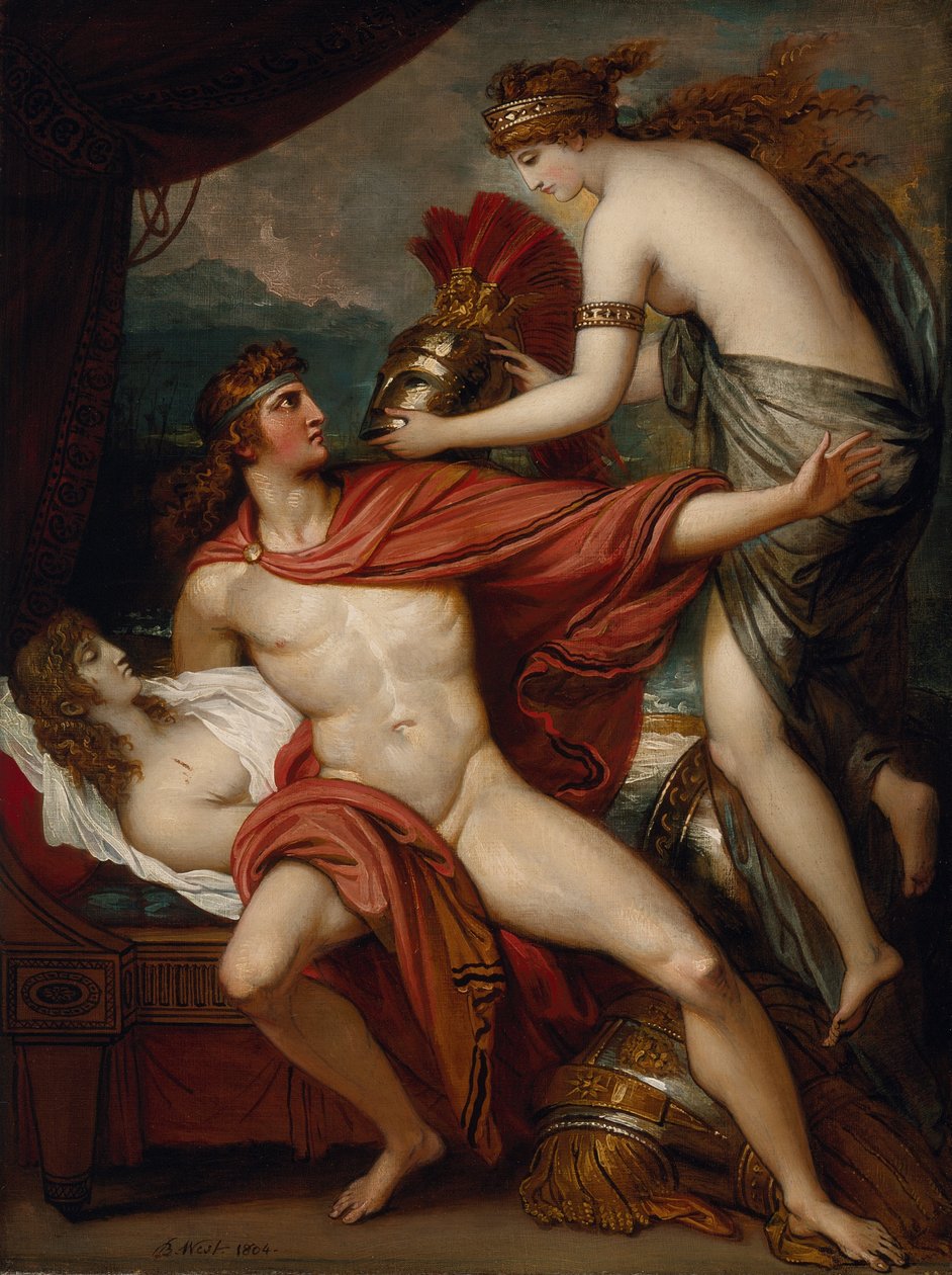 Thetis Bringing the Armor to Achilles, 1804 tekijältä Benjamin West