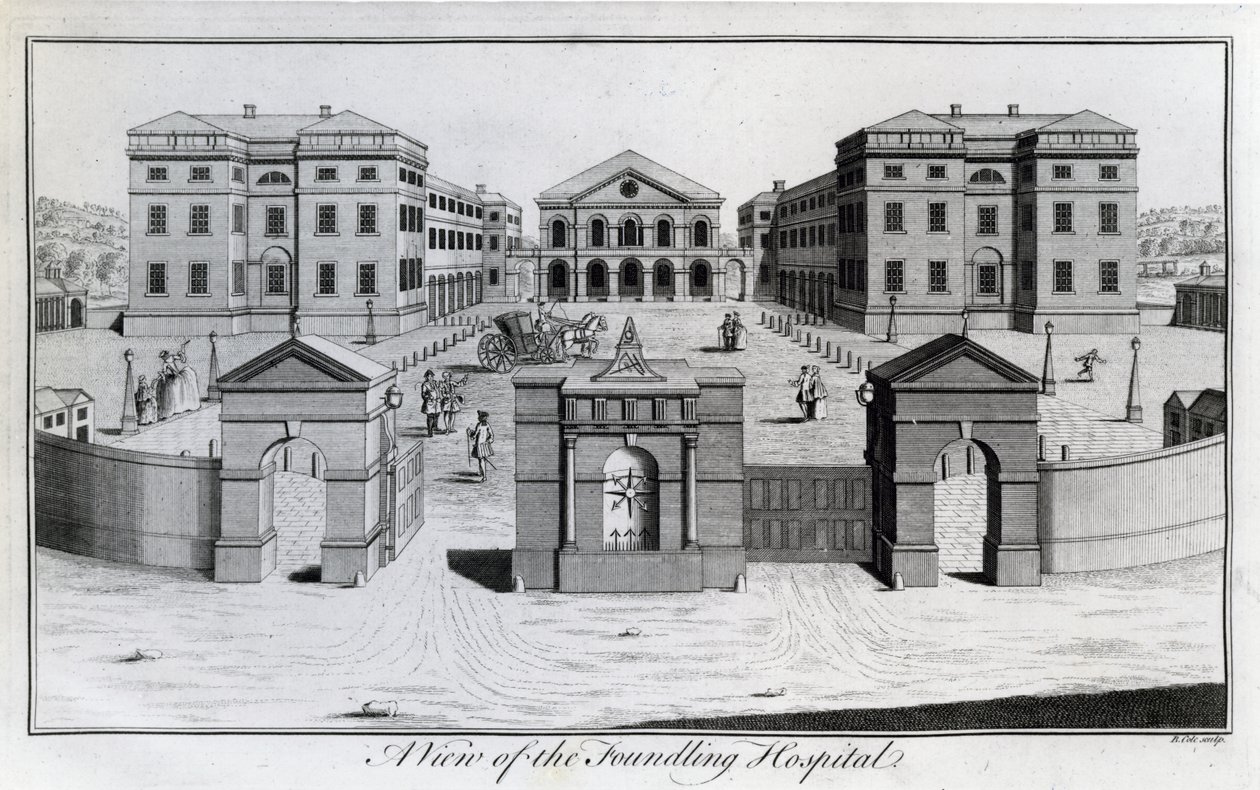 Näkymä Foundlingin sairaalasta, 1756 tekijältä Benjamin Cole