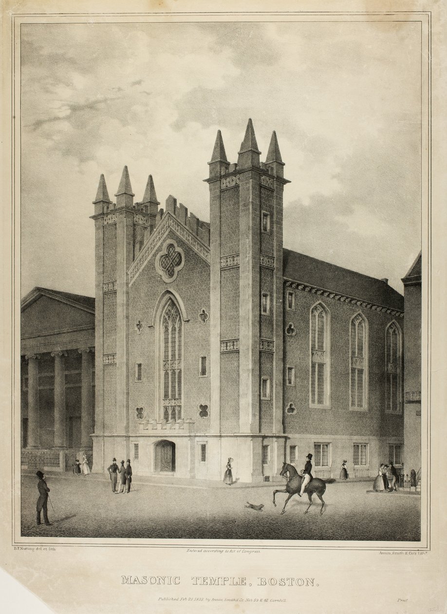 Vapaamuurarien temppeli, Boston tekijältä Benjamin F. Nutting