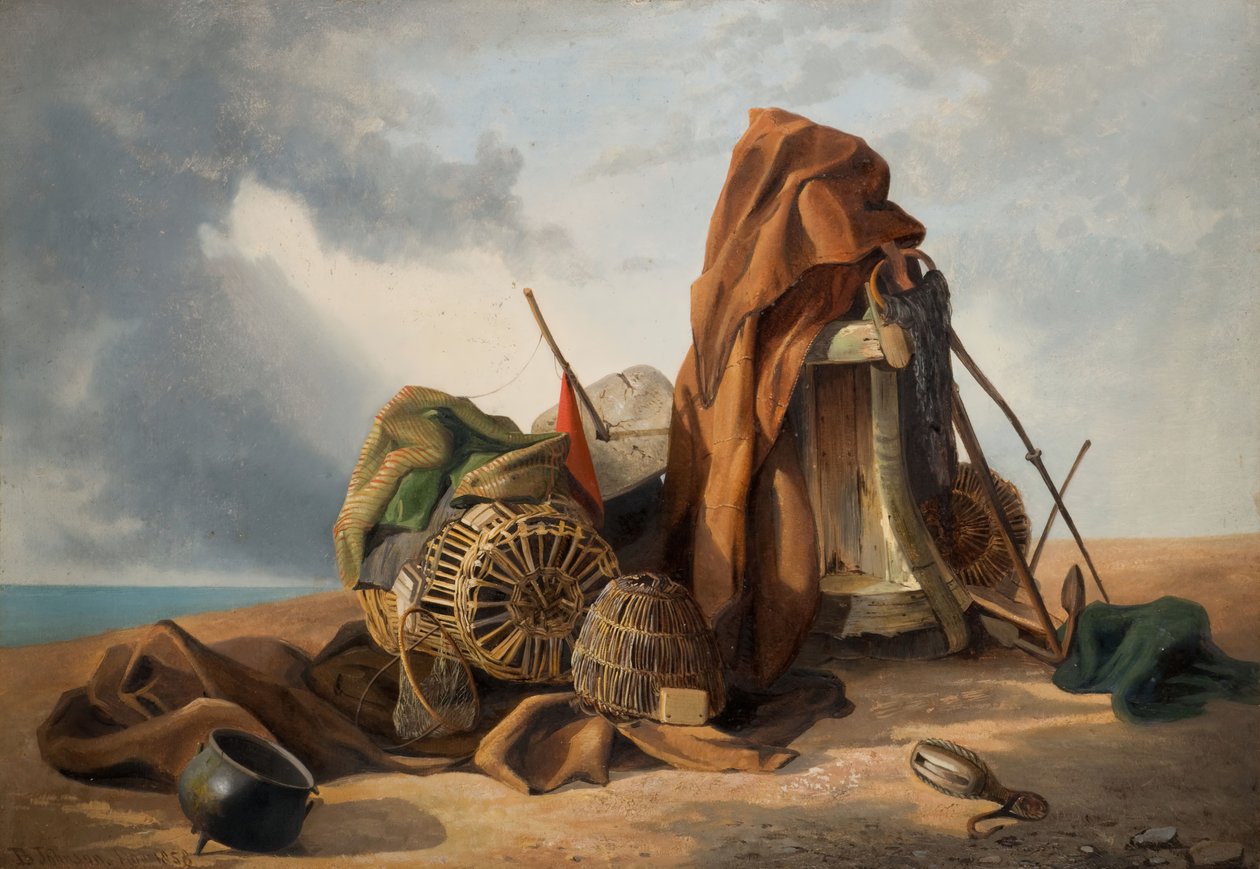Rantakohtaus asetelma, 1858. tekijältä Benjamin Johnson