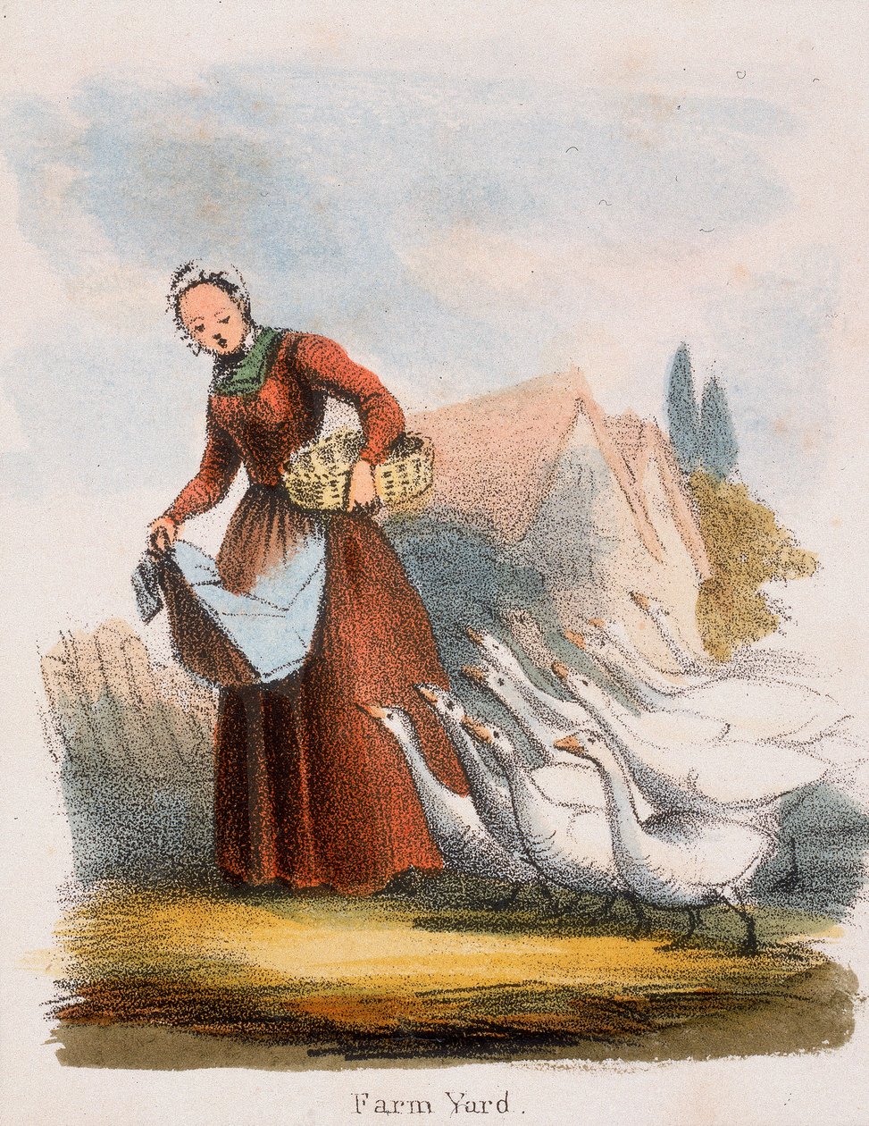 Farm Yard, c1845 tekijältä Benjamin Waterhouse Hawkins