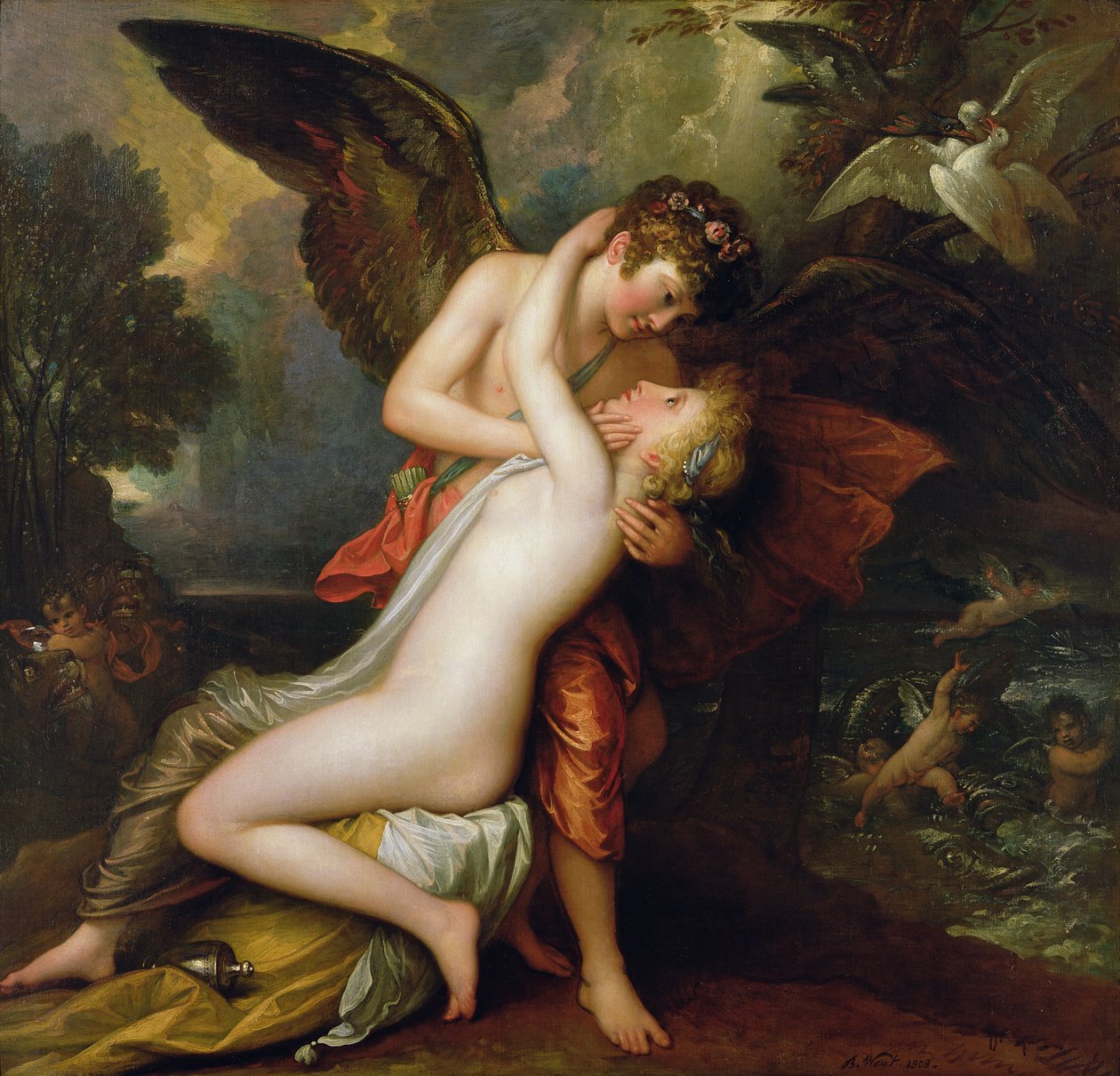 Cupid and Psyche, 1808 tekijältä Benjamin West