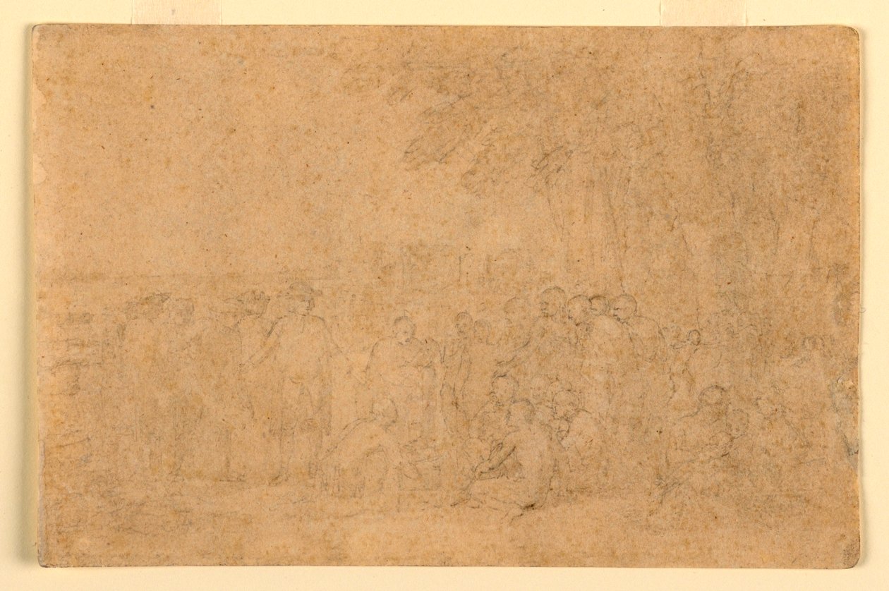 Piirros, luonnos "Pennin sopimusta" varten, 1772. tekijältä Benjamin West