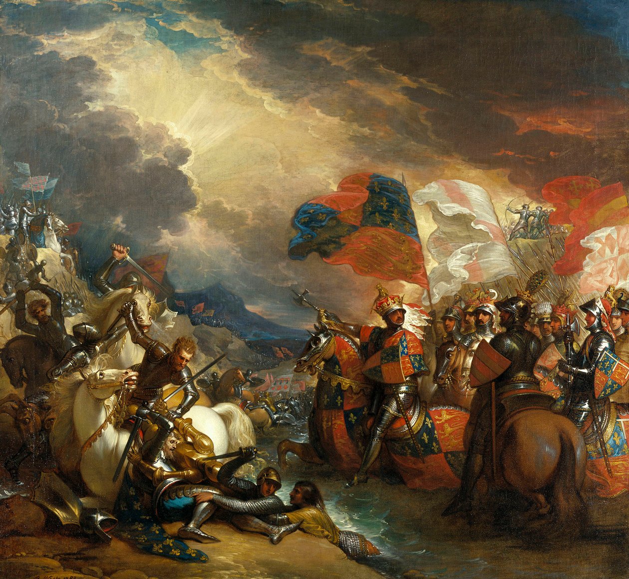 Edward III ylittää Sommen tekijältä Benjamin West