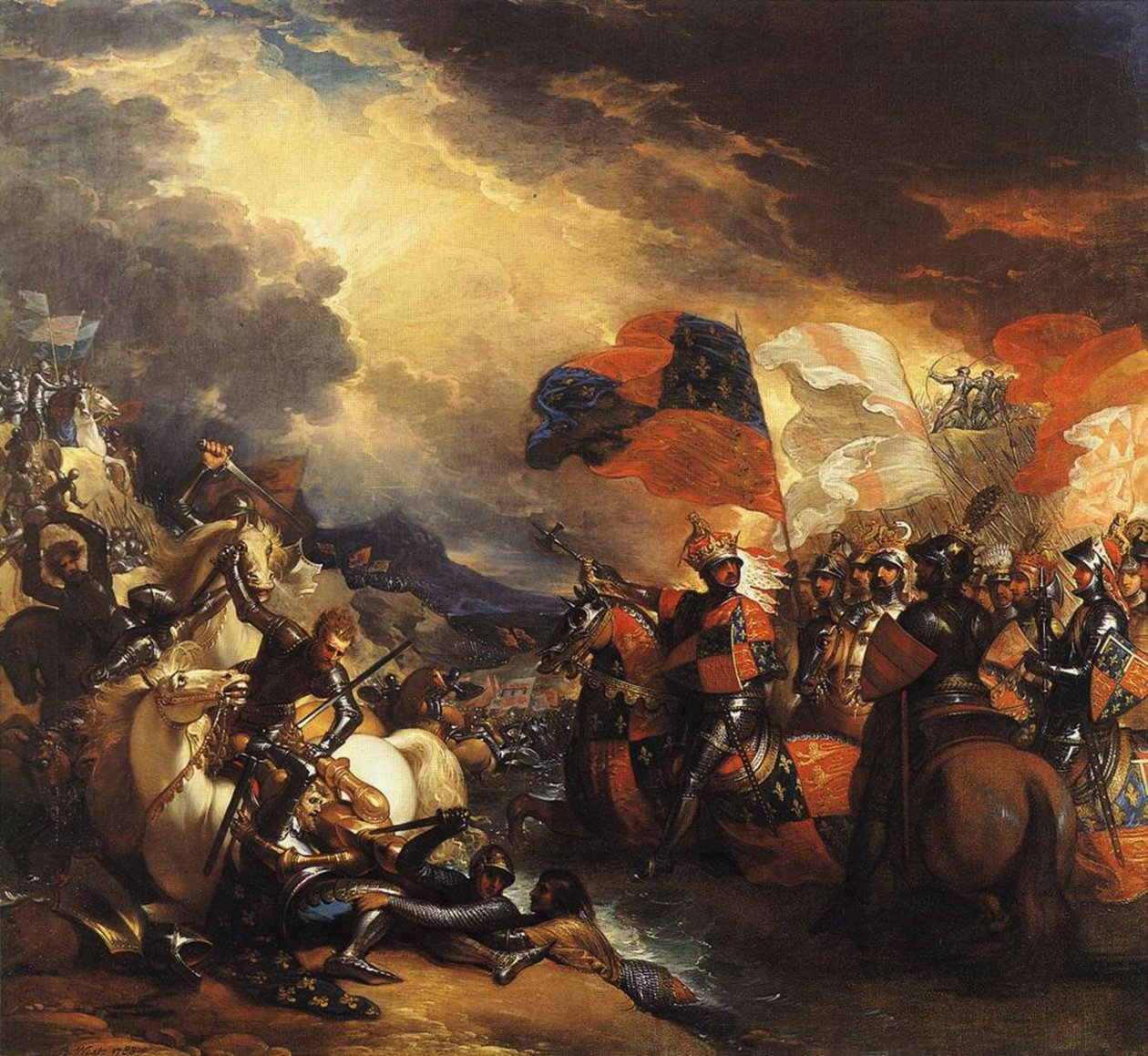 Edward III ylittää Sommen tekijältä Benjamin West