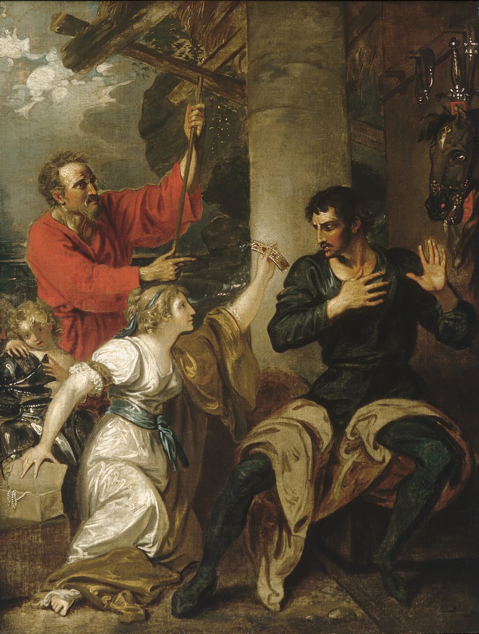 Damsel ja Orlando, n. 1793. tekijältä Benjamin West