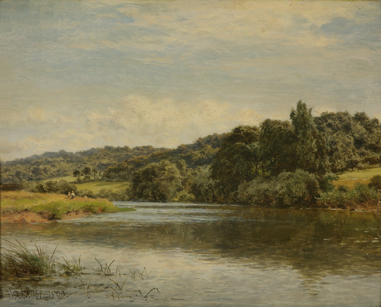 Iltapäivä Thamesin rannalla, 1903 tekijältä Benjamin Williams Leader