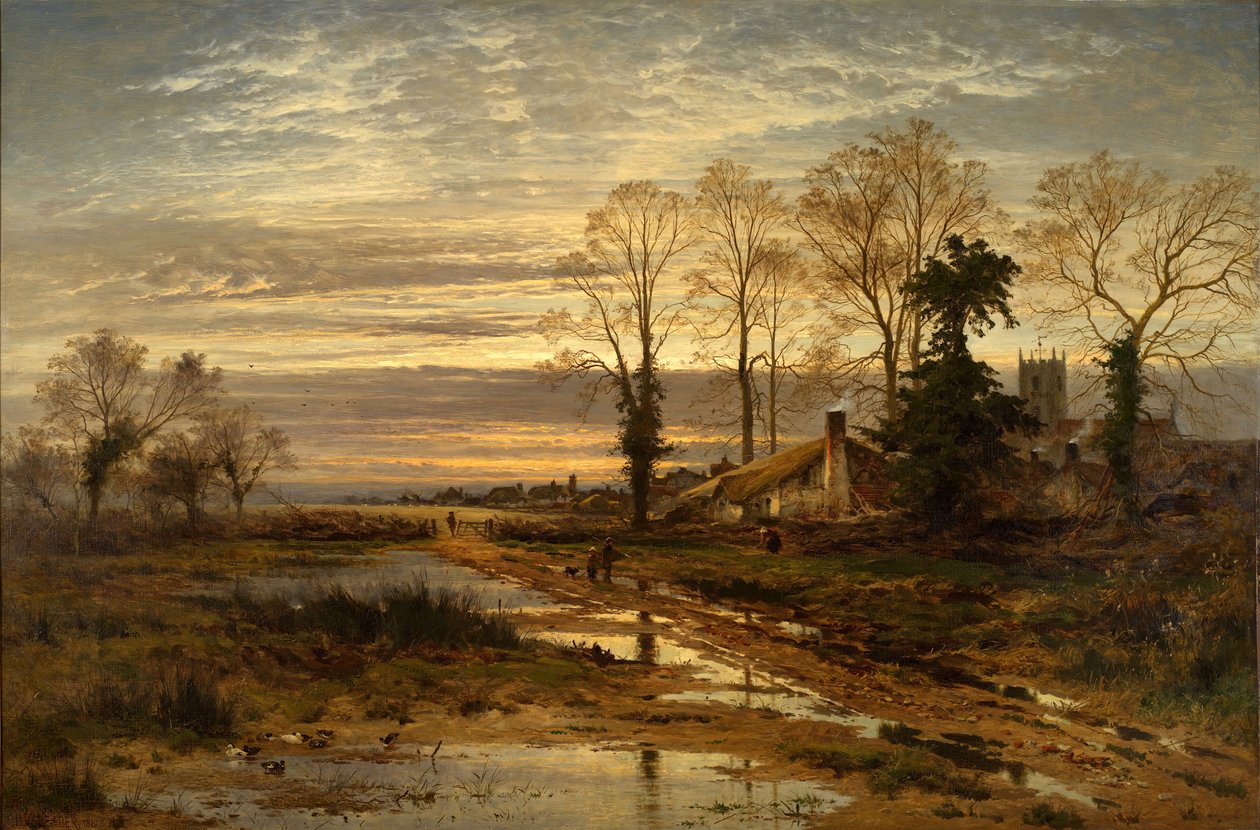 Helmikuu Fill Dyke, 1881. tekijältä Benjamin Williams Leader